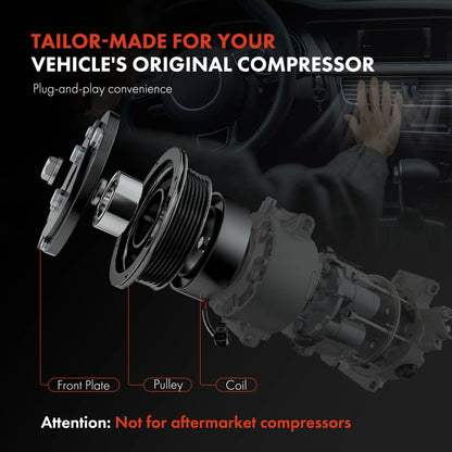 A/C Compressor Clutch Kit with 4-Groove Pulley for Chevrolet Spark (2013–2019)