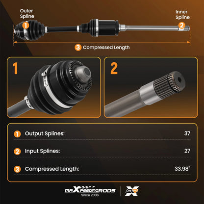 CV Axle Shaft Assembly for BMW XDrive Front Sides (2017–2018)