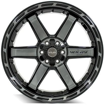 22 Inch Gloss Black Wheel Brushed Face Replacement for 2023 Toyota Sequoia