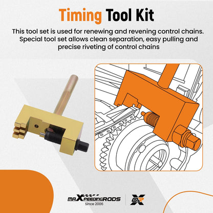 Engine Timing Chain Breaker Riveting Tool Kit for Mercedes-Benz M103/M271 (1986–2002)