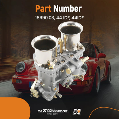 2-Barrel Carburetor 44 IDF with Gasket & Air Horn for Volkswagen Beetle (1968–1971)