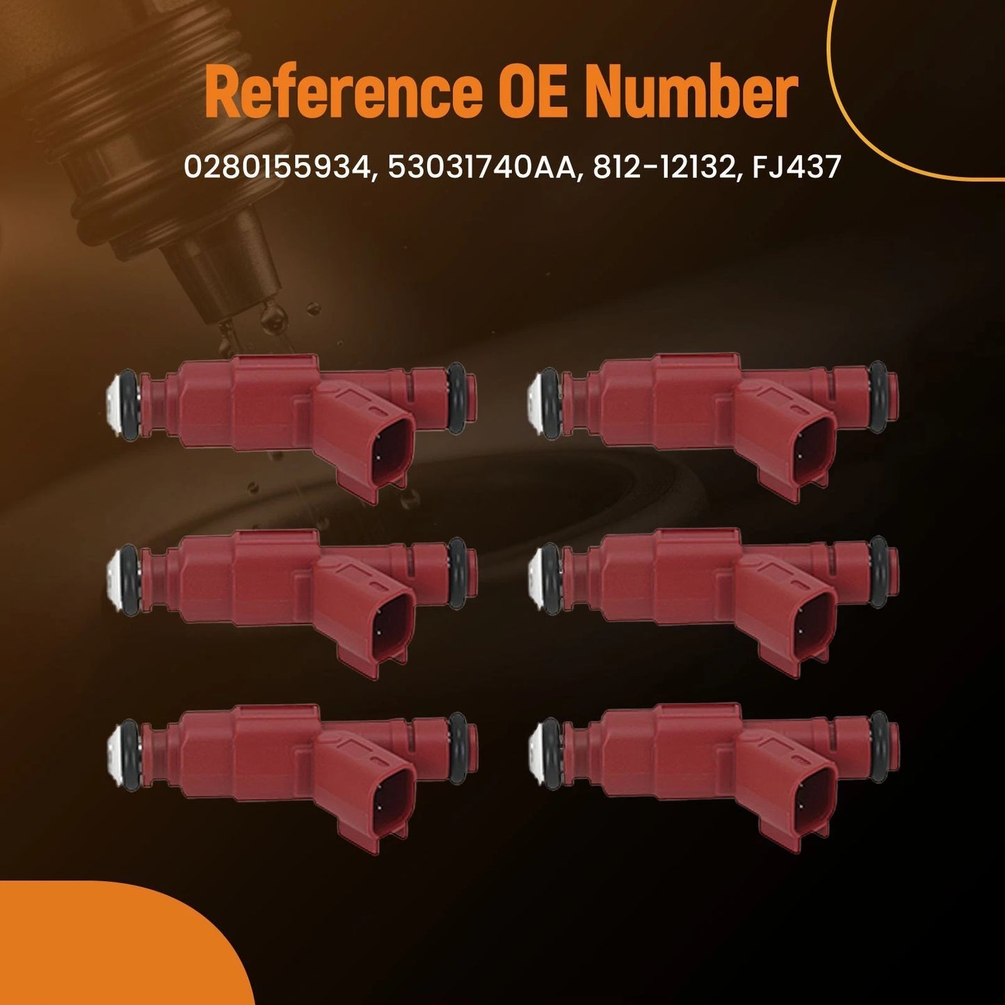 Fuel Injector Set for Dodge Dakota Ram Van (2000–2003)