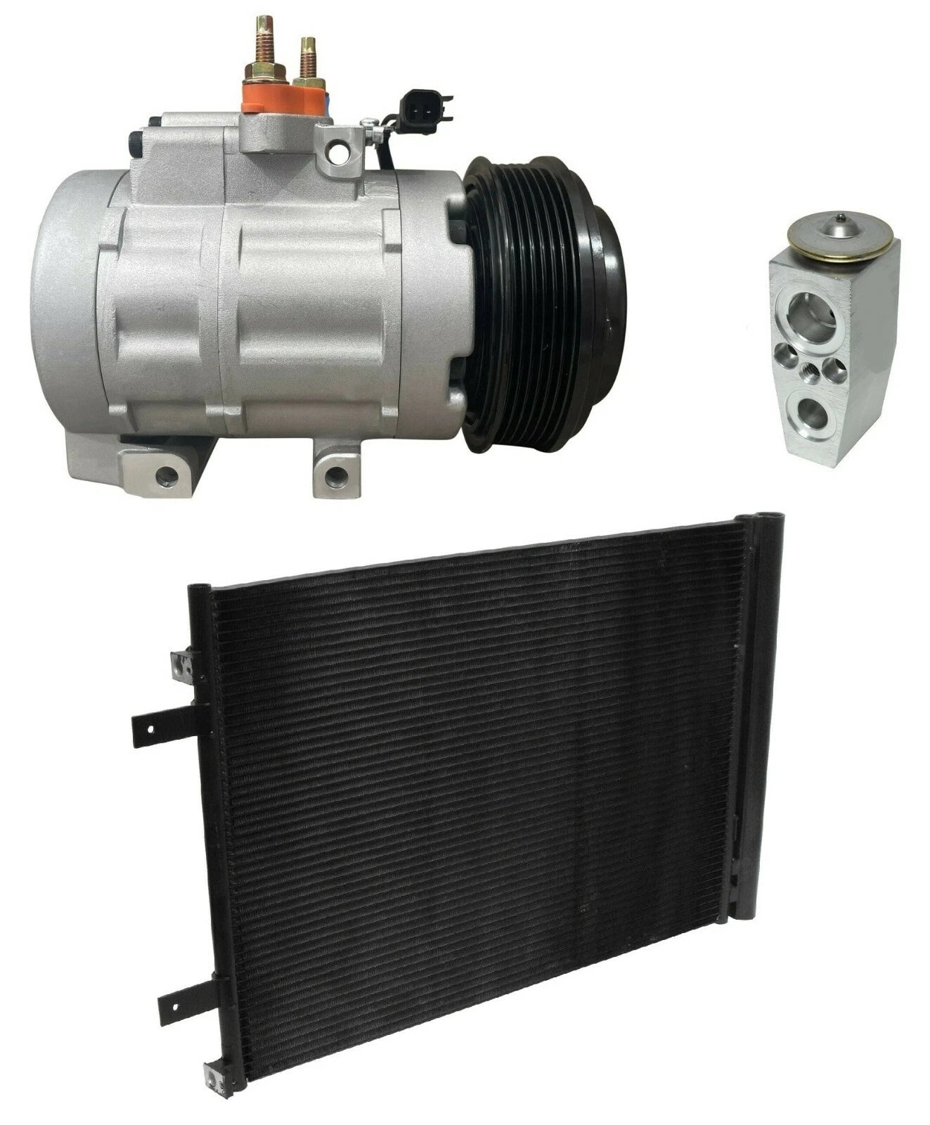 AC Compressor Kit w Condenser for Ford F-550 Super Duty 6.8L (2012–2012)