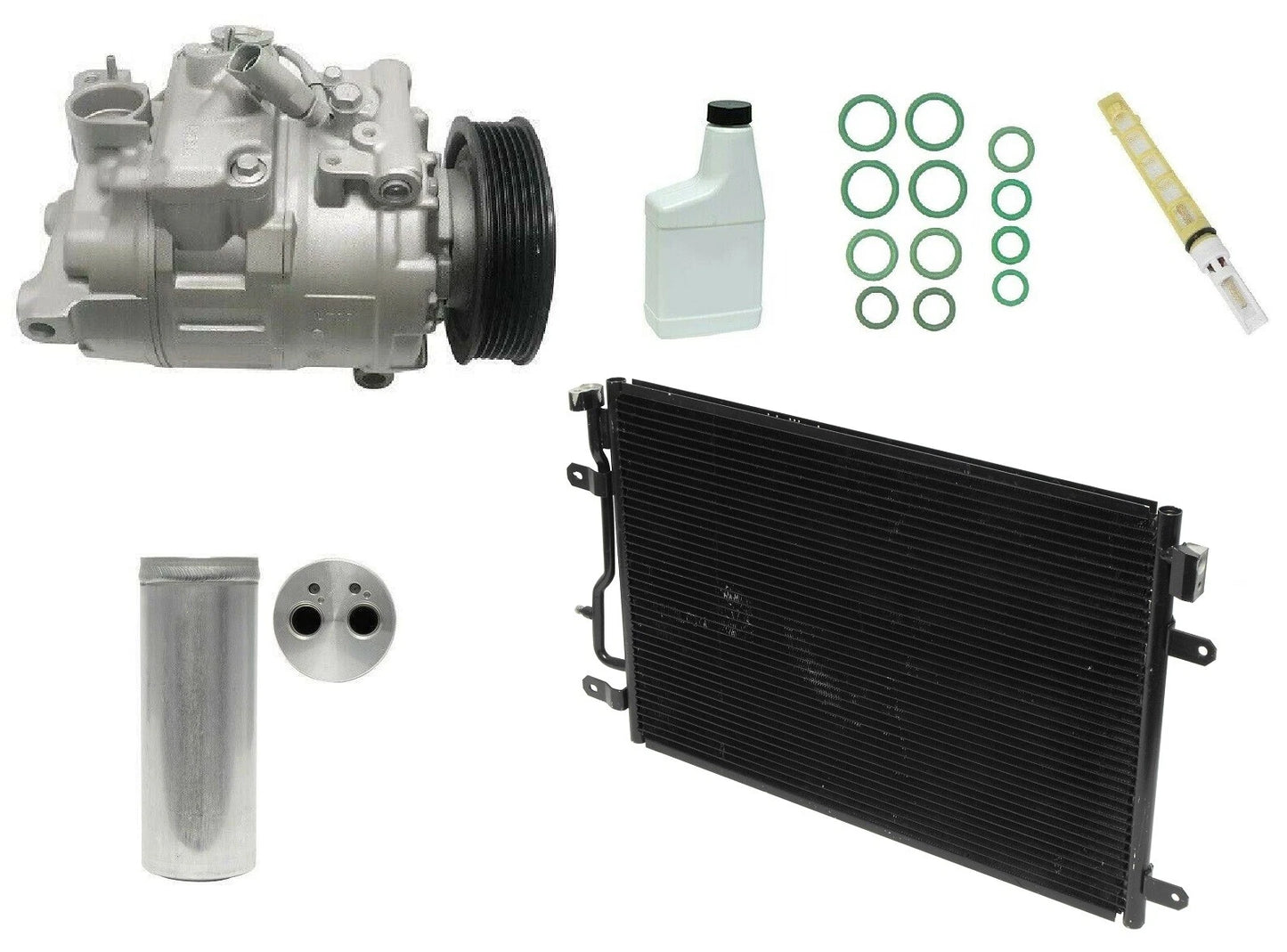 AC Compressor Kit with Condenser Replacement for Toyota Hilux (2011–2016)