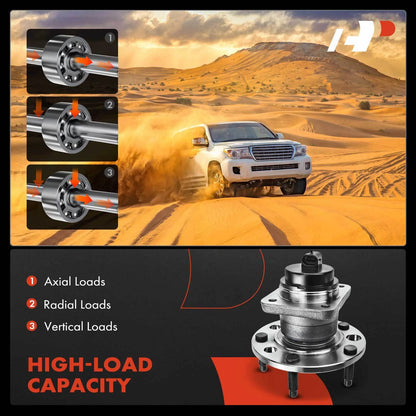 2X Wheel Hub & Bearing Assembly with ABS Sensor for Chevy