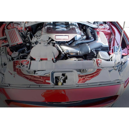 Air Box Accent Plate Polished Stainless with Red Inlay for Ford Mustang GT (2015–2016)