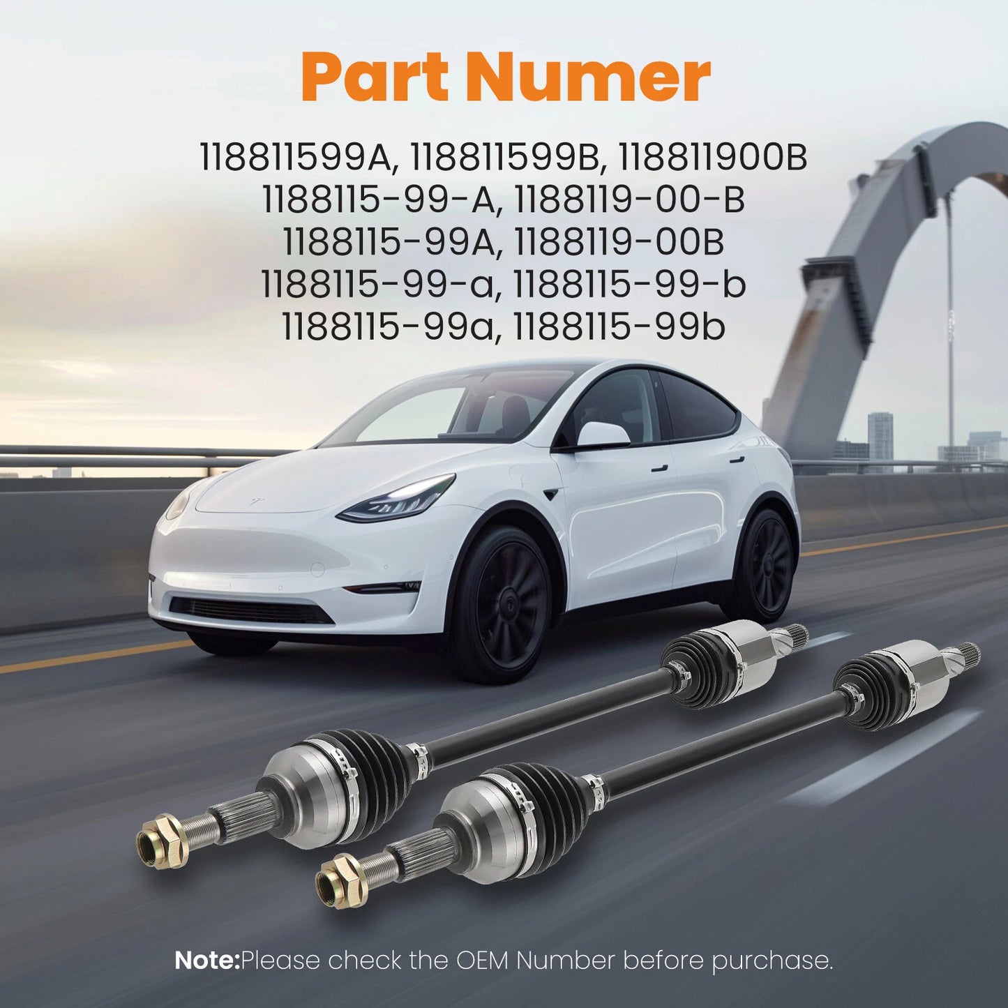 Front Axle Half Shaft for Tesla Model Y (2020–2023)