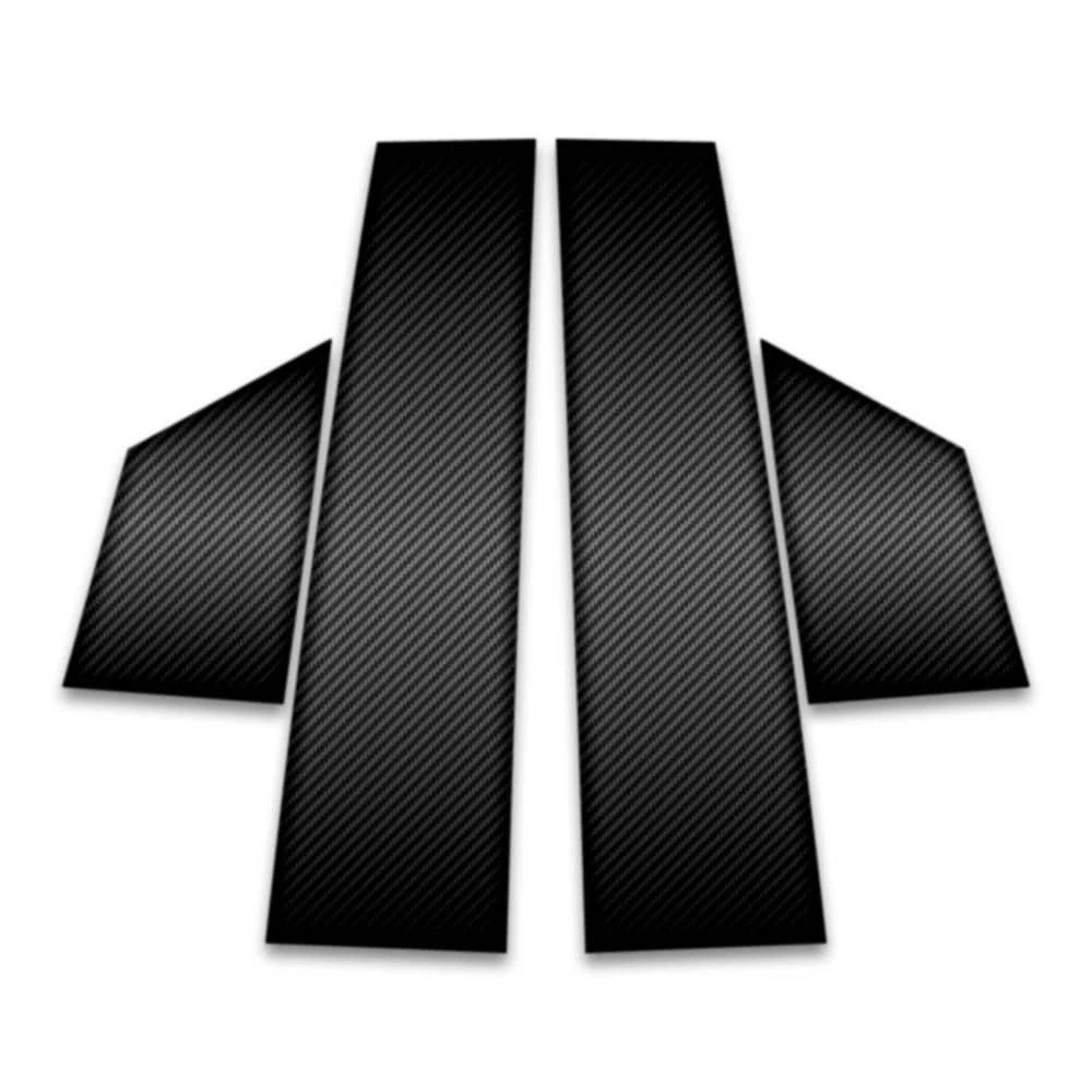 4pc Carbon Fiber Pillar Post Covers for 2011-2023 Fiat 500 - SRC0421