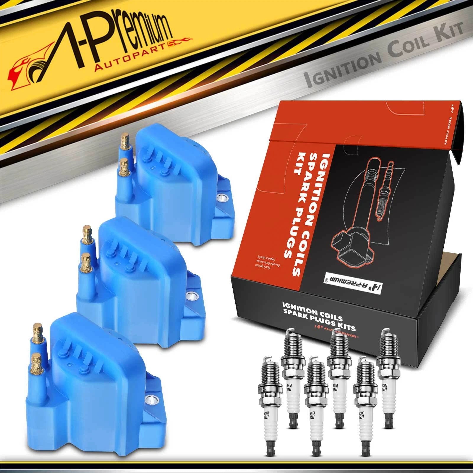 3X Ignition Coil & 3X Iridium Spark Plug for Chevy Malibu/Impala/Buick