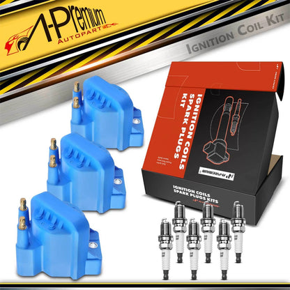 3X Ignition Coil & 3X Iridium Spark Plug for Chevy Malibu/Impala/Buick