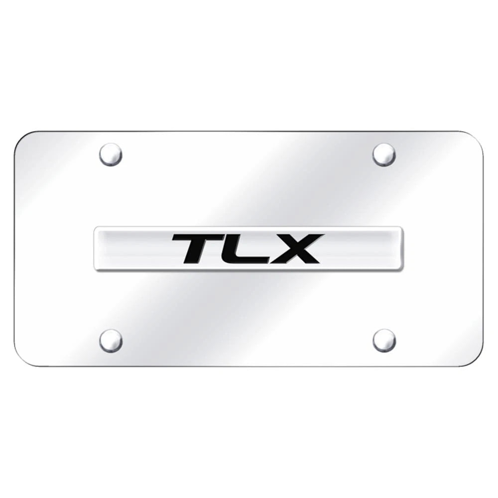 Chrome Name on Chrome License Plate - Officially Licensed for Acura TLX