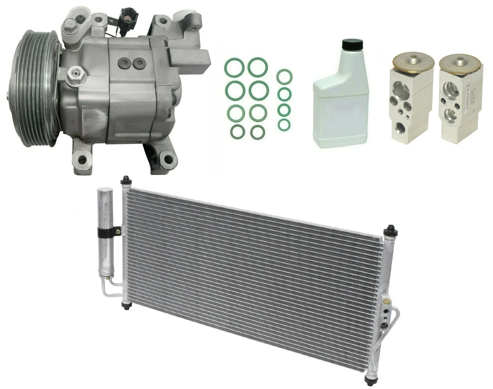 AC Compressor Kit with Condenser for Mazda 3 (2004–2009)