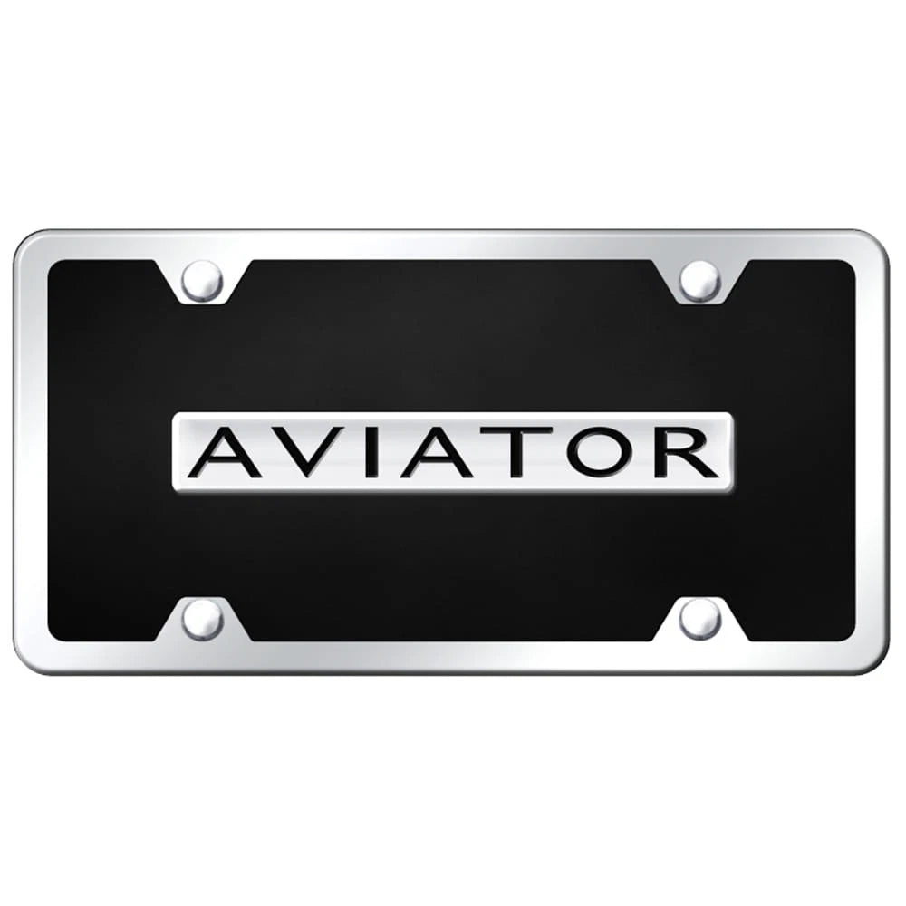 Chrome on Black Acrylic Plate Kit - Officially Licensed for Lincoln Aviator