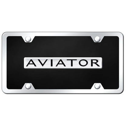 Chrome on Black Acrylic Plate Kit - Officially Licensed for Lincoln Aviator