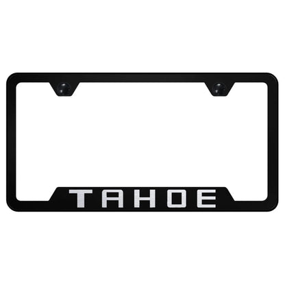 Black Cut-Out License Plate Frame - Officially Licensed for Chevrolet Tahoe