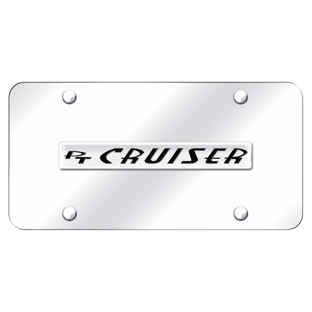 Chrome Name on Chrome License Plate -Officially Licensed for Chrysler PT Cruiser