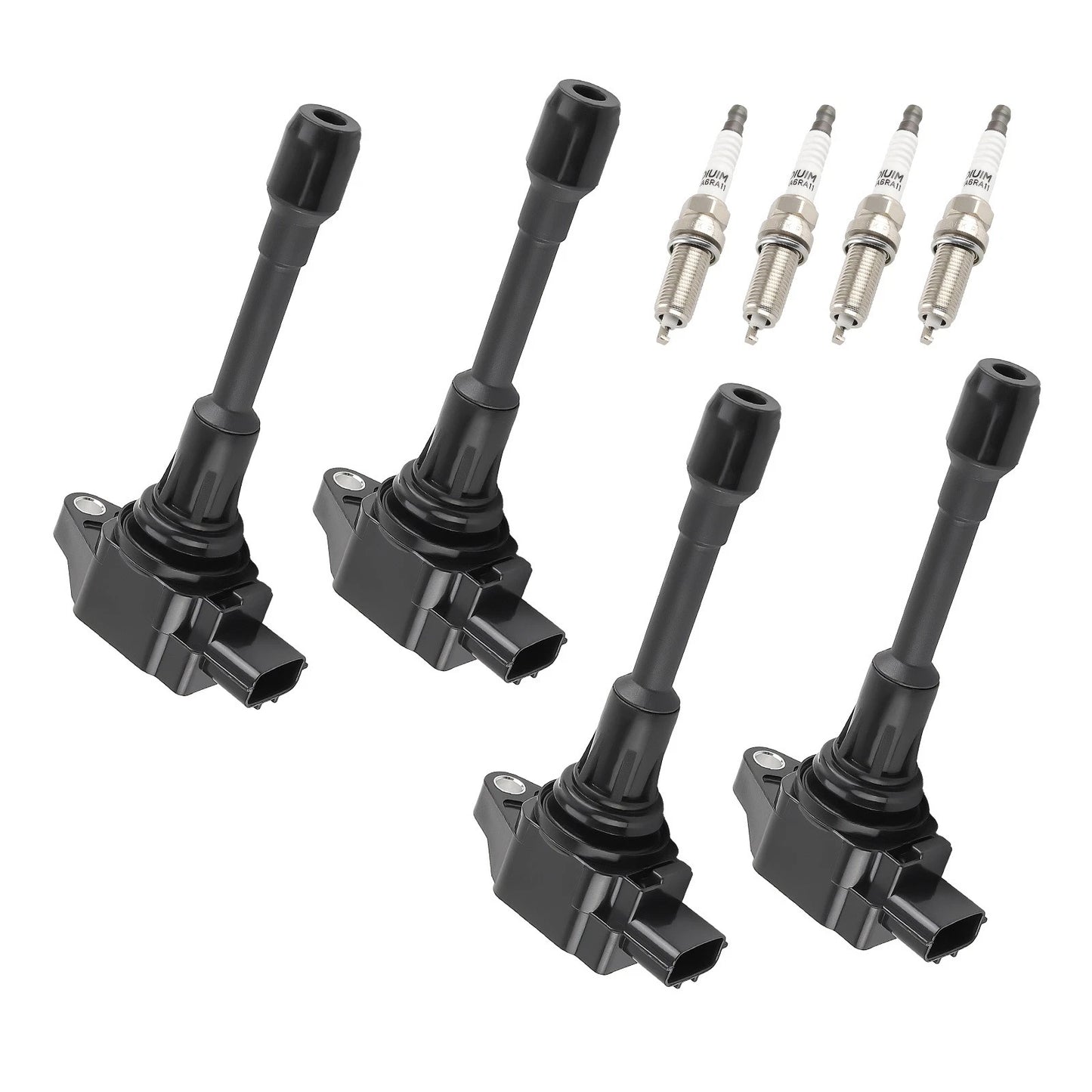 Ignition Coil and Spark Plug Kit for Nissan Sentra Tiida Urvan Versa X-Trail (2000–2018)