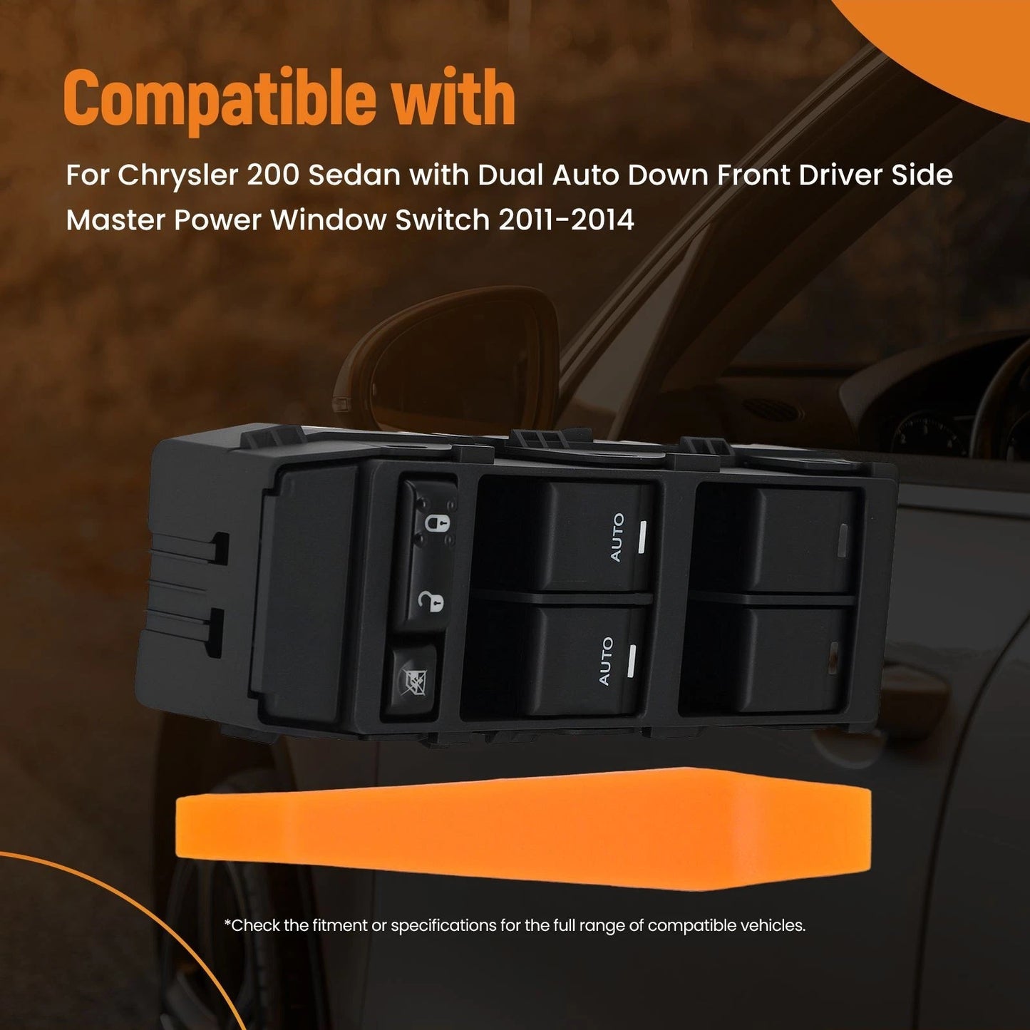 Front Left Window Switch for Chrysler 200/300 Dodge Charger (2006–2014)