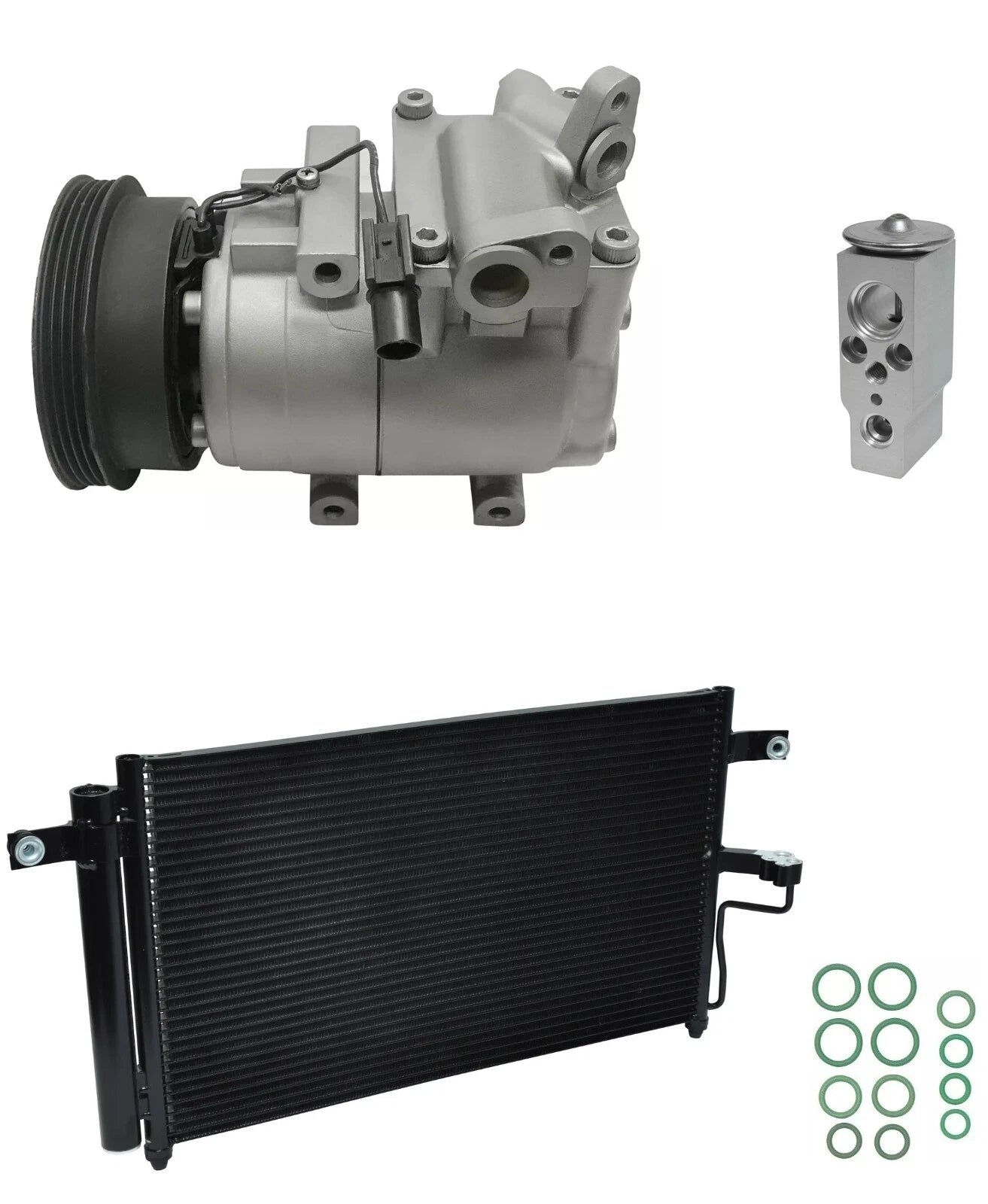 A C Compressor Kit with Condenser for Hyundai Accent 1.5L (2000–2005)