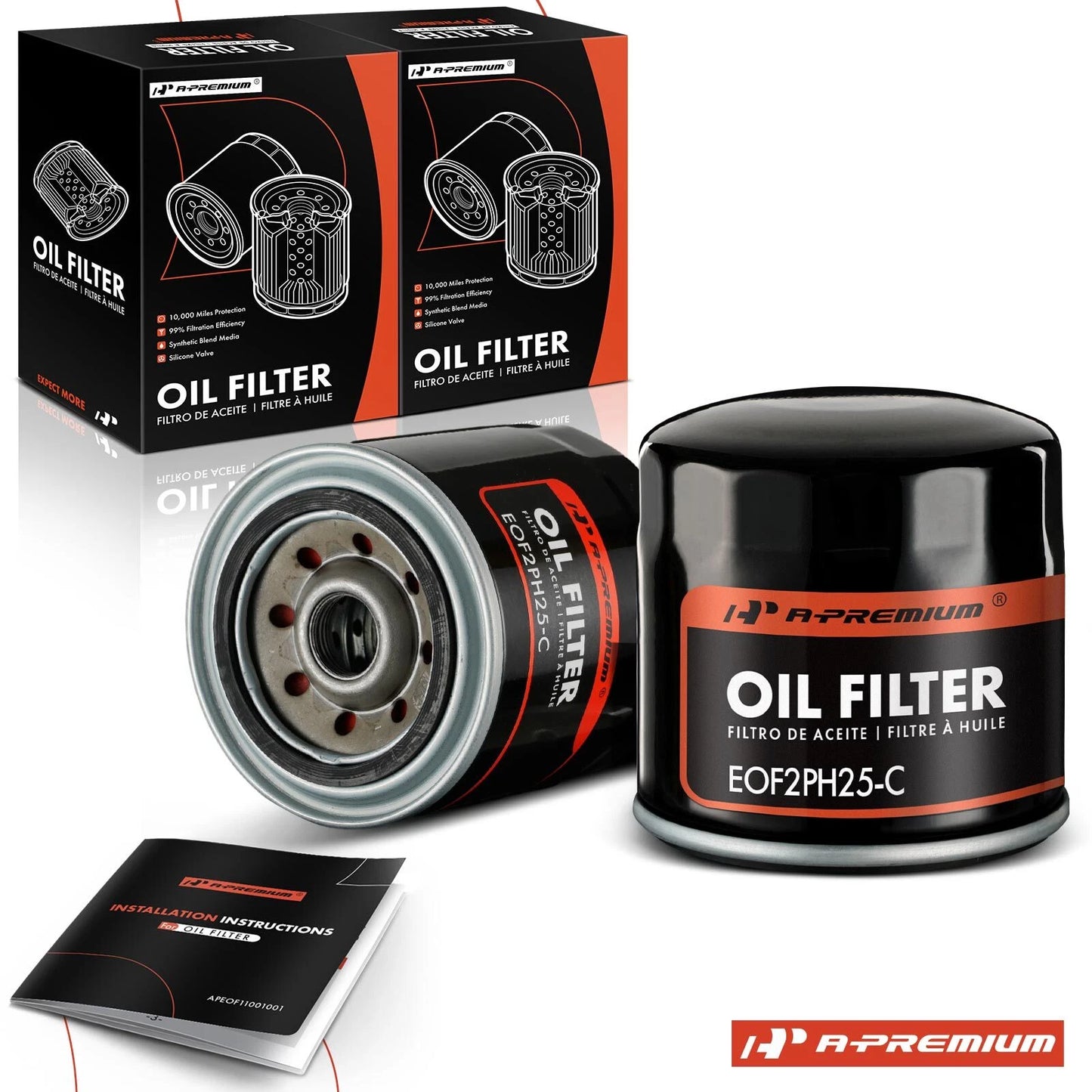 2X Engine Oil Filter for Chevrolet C10 Suburban, Buick Regal (1973–1978)
