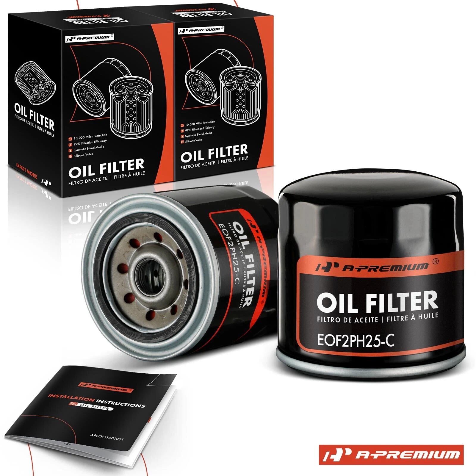 2X Engine Oil Filter for Chevrolet C10 Suburban, Buick Regal (1973–1978)