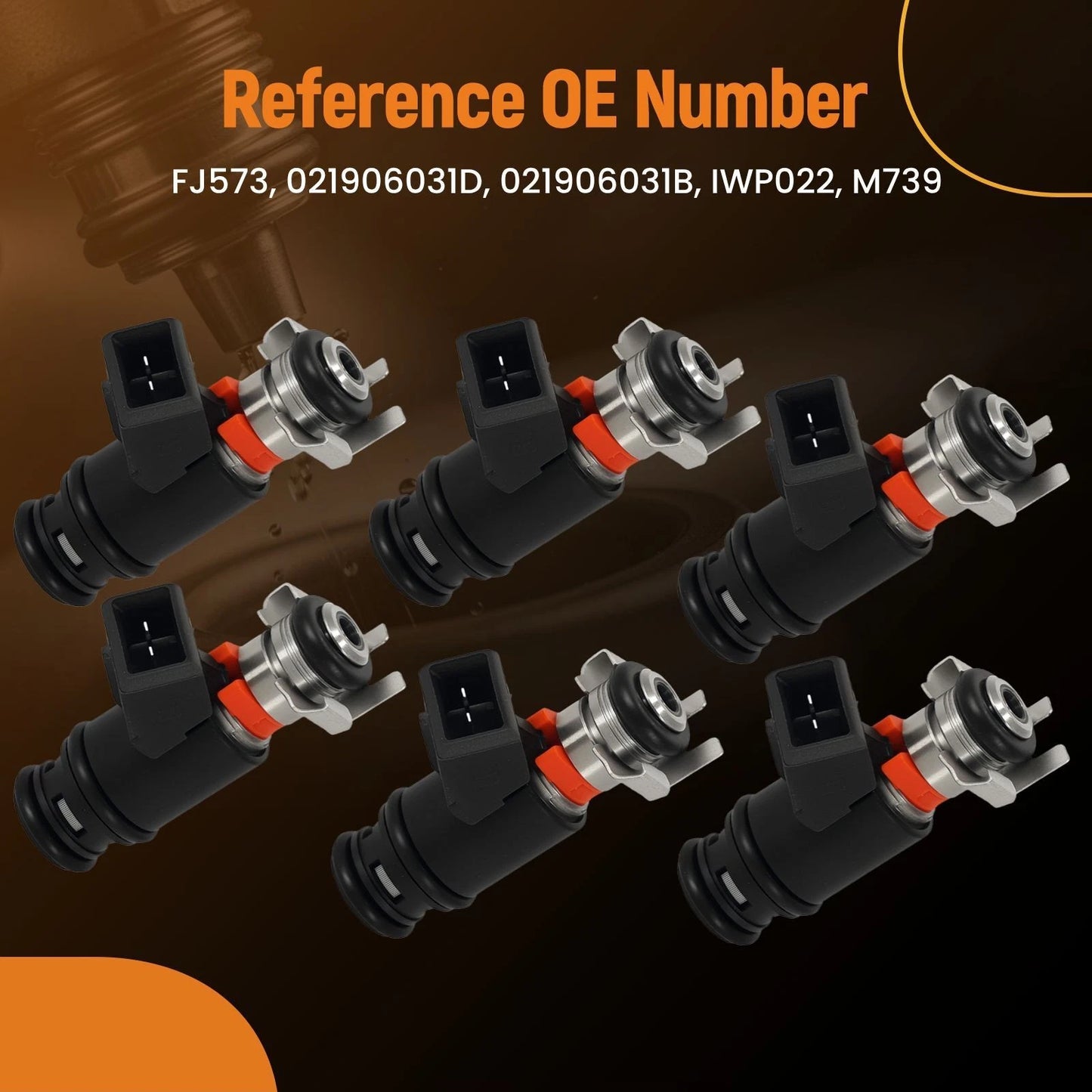 Fuel Injector Set for Volkswagen EuroVan Golf Jetta 2.8L V6 (1997–2001)