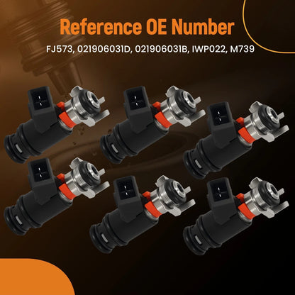 Fuel Injector Set for Volkswagen EuroVan Golf Jetta 2.8L V6 (1997–2001)