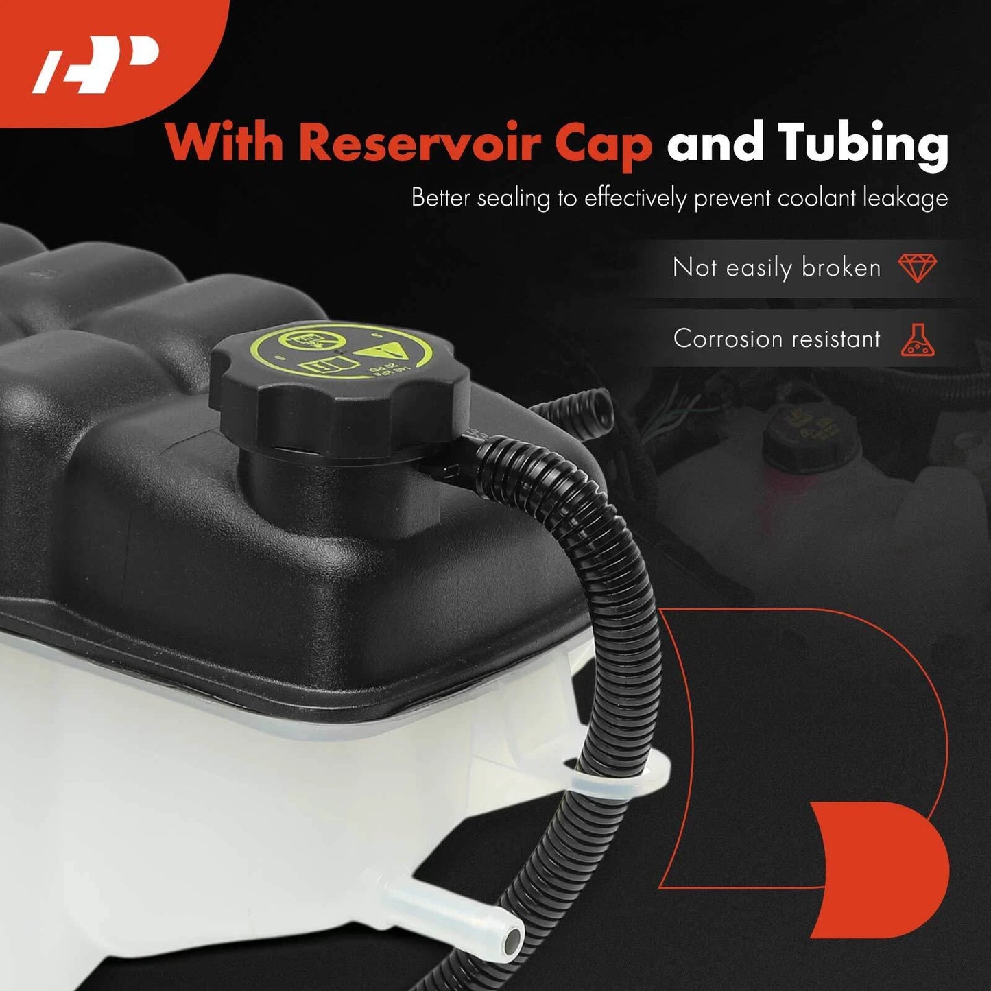 Coolant Reservoir with Cap & Hose for Silverado 1500 (2009–2013)