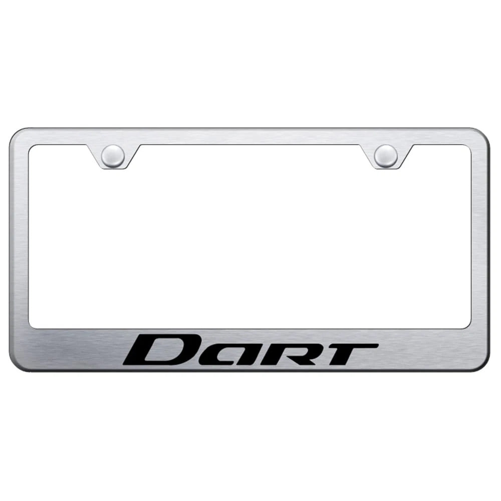 Brushed Stainless Steel License Plate Frame - Officially Licensed for Dodge Dart