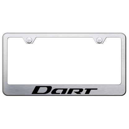 Brushed Stainless Steel License Plate Frame - Officially Licensed for Dodge Dart