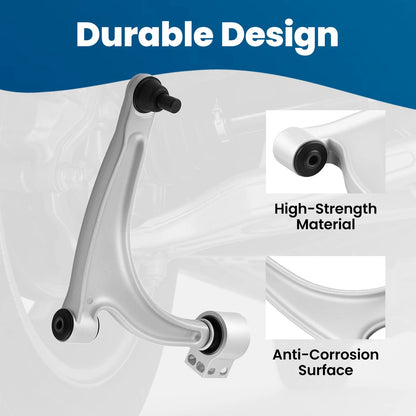 4x Front Lower Control Arms Outer Tie Rods for 2004–2012 Chevy Malibu G6