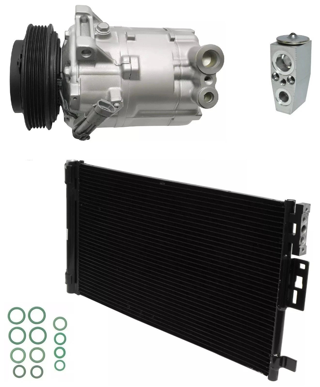 A C Compressor Kit Replacement With Condenser for Saturn Ion 2.2L (2006)