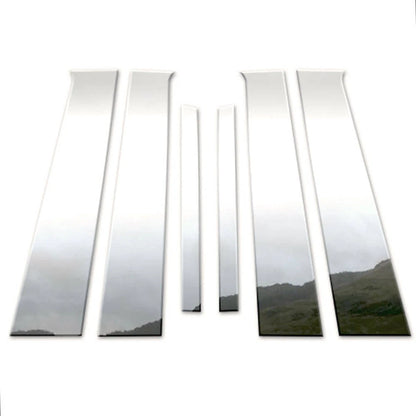 6Pc Chrome Pillar Post Covers for 2008-2012 Chevrolet Malibu