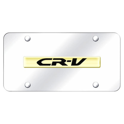 Gold Name on Chrome License Plate - Officially Licensed for Honda CR-V