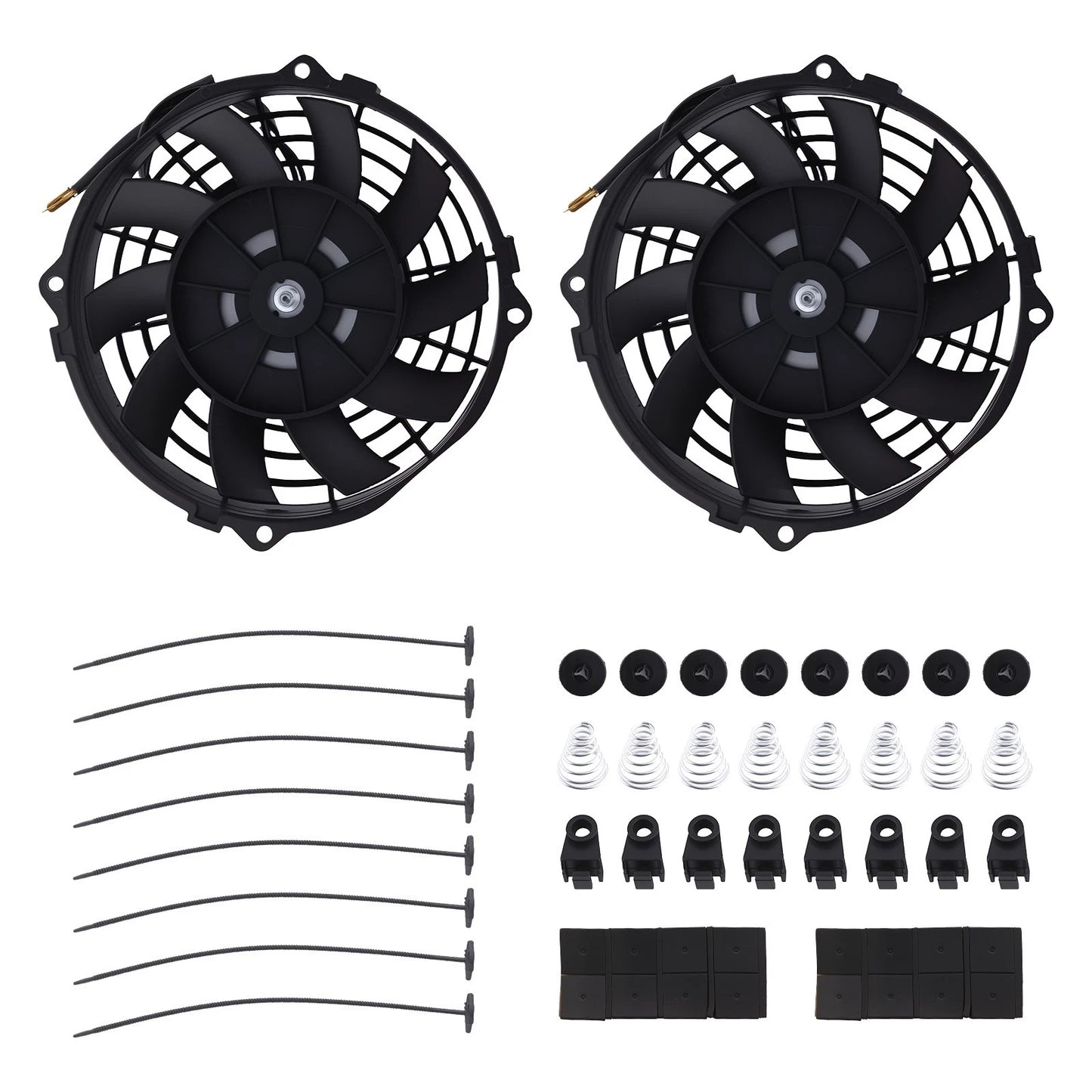 2X 7" Performance Cooling Fan for Universal Radiator (800CFM 2900RPM)