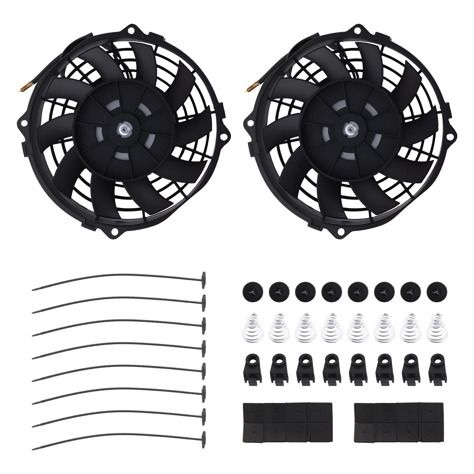 2X 7" Performance Cooling Fan for Universal Radiator (800CFM 2900RPM)