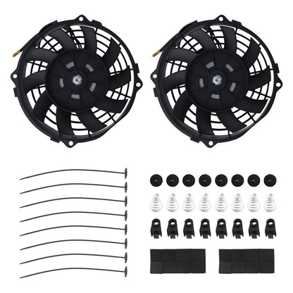 2X 7" Performance Cooling Fan for Universal Radiator (800CFM 2900RPM)