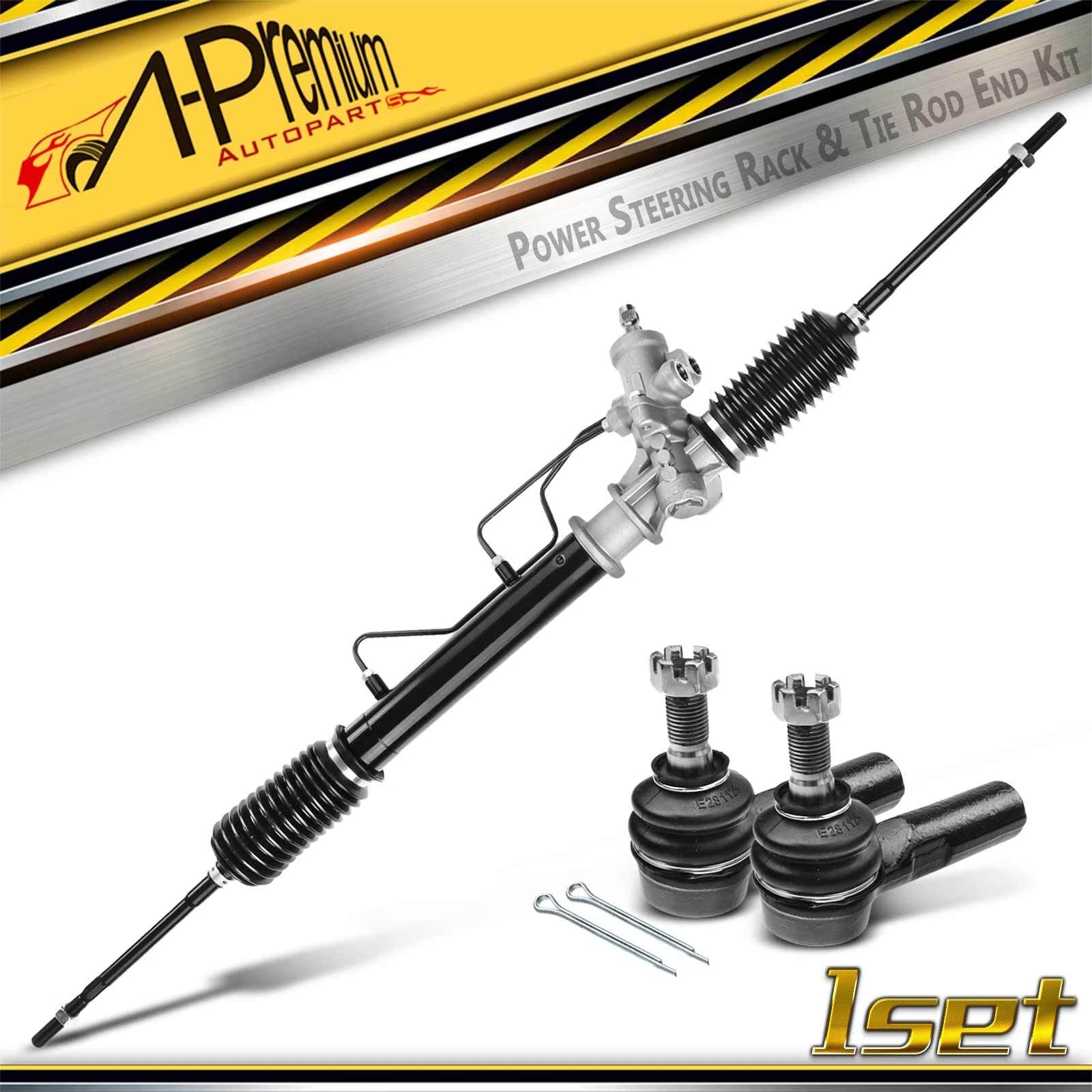 3X Front Rack & Pinion Tie Rod Kit for Chevy Geo Prizm Toyota Corolla (1998–2002)