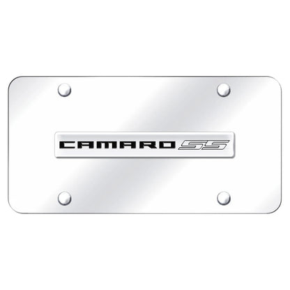 Chrome Name on Chrome License Plate -Officially Licensed for Chevrolet Camaro SS