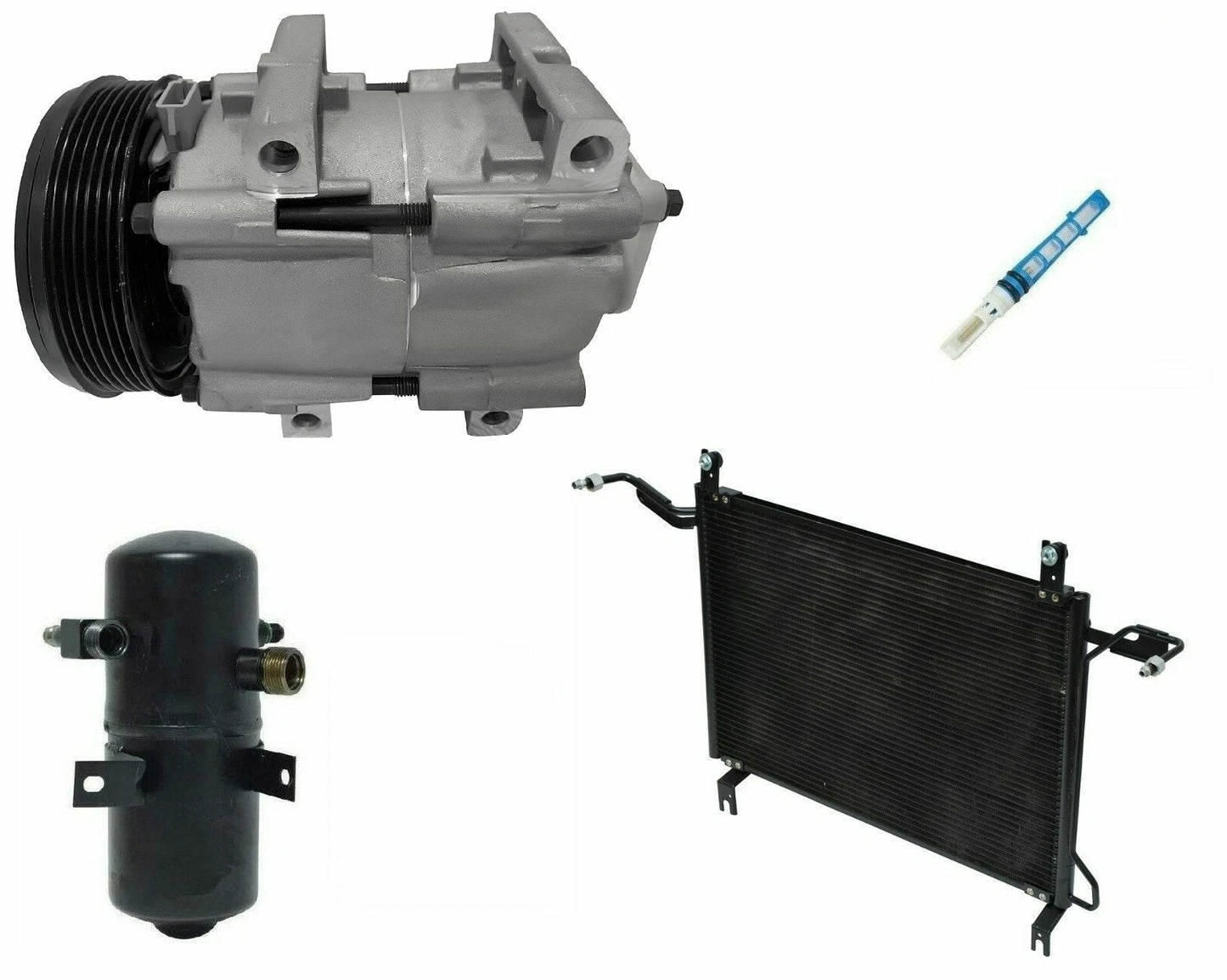 AC Compressor Kit with Condenser for Ford F-350 4.9L 5.0L (1996–1997)
