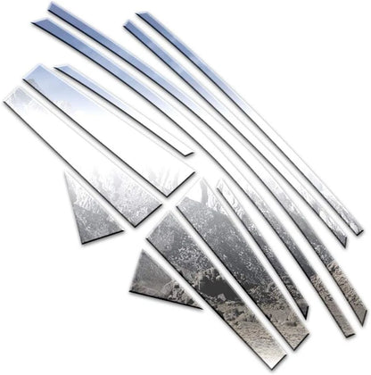 12pc Stainless Steel Window Trim Package with Posts for Nissan Sentra (2013–2019)