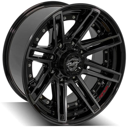 Gloss Black Wheel 20 Inch with Brushed Face for Ford Excursion (2000–2005)
