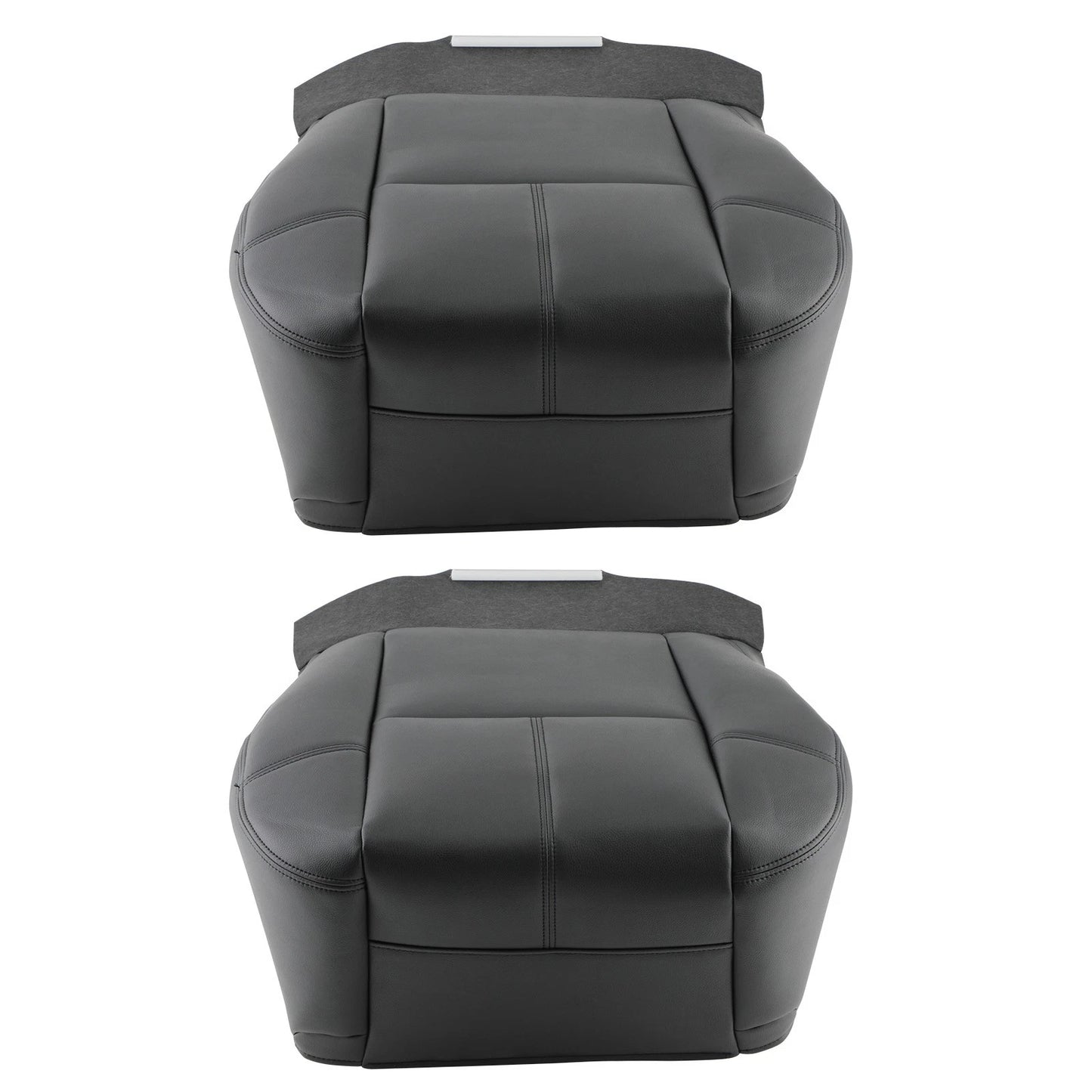 Bottom Leather Seat Cover Pair for GMC Yukon XL (2007–2012) Black