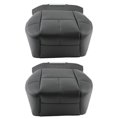 Bottom Leather Seat Cover Pair for GMC Yukon XL (2007–2012) Black