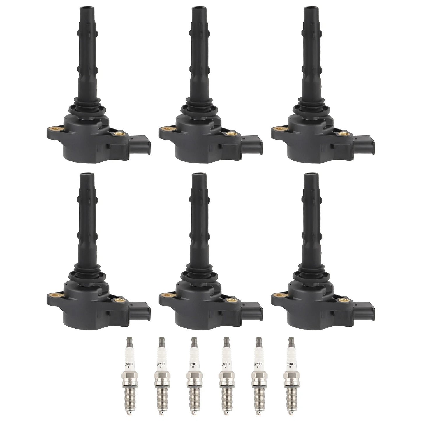 Ignition Coil & Spark Plug for Mercedes-Benz S450 SL550 SLK280 SLK300 (2007–2012)