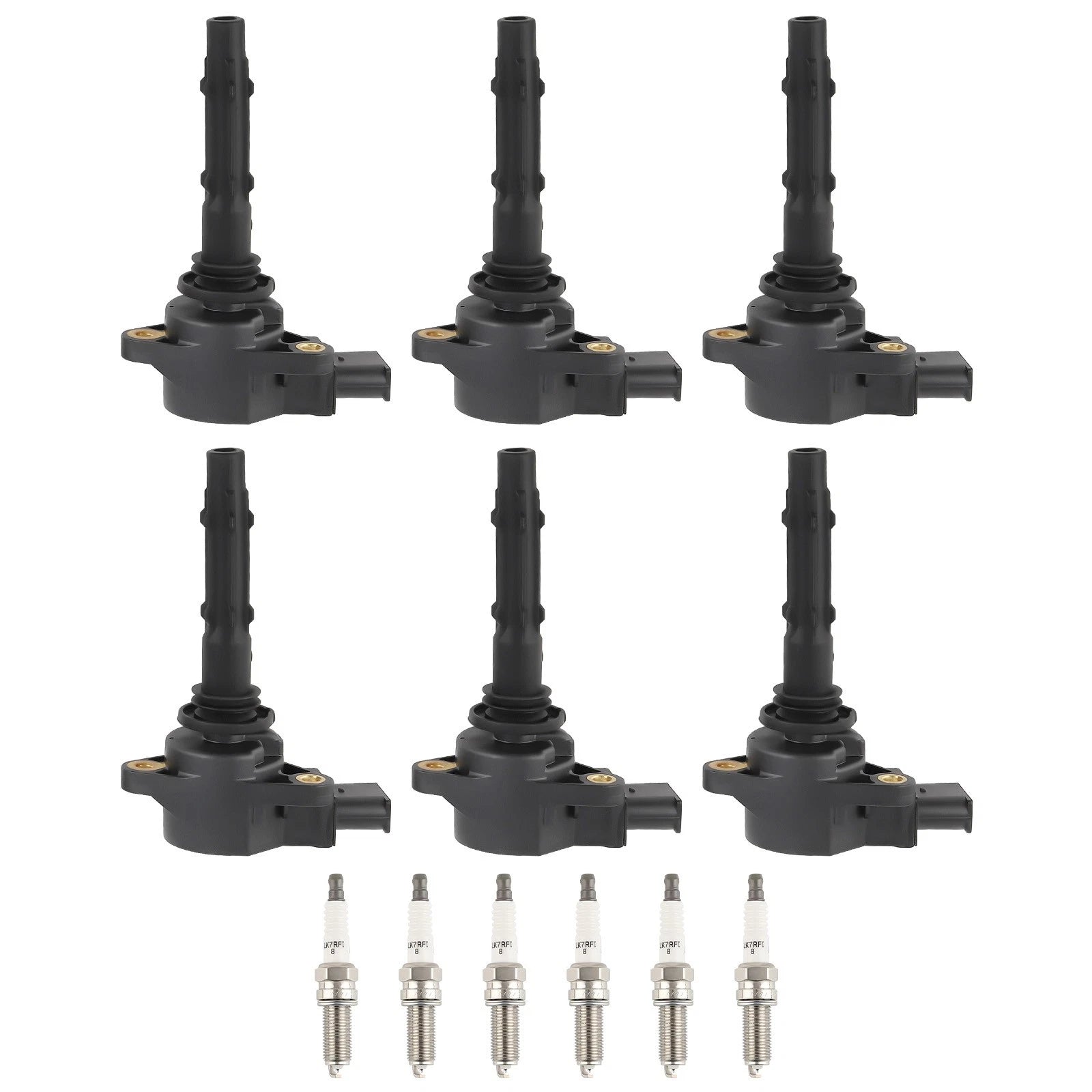 Ignition Coil & Spark Plug for Mercedes-Benz S450 SL550 SLK280 SLK300 (2007–2012)