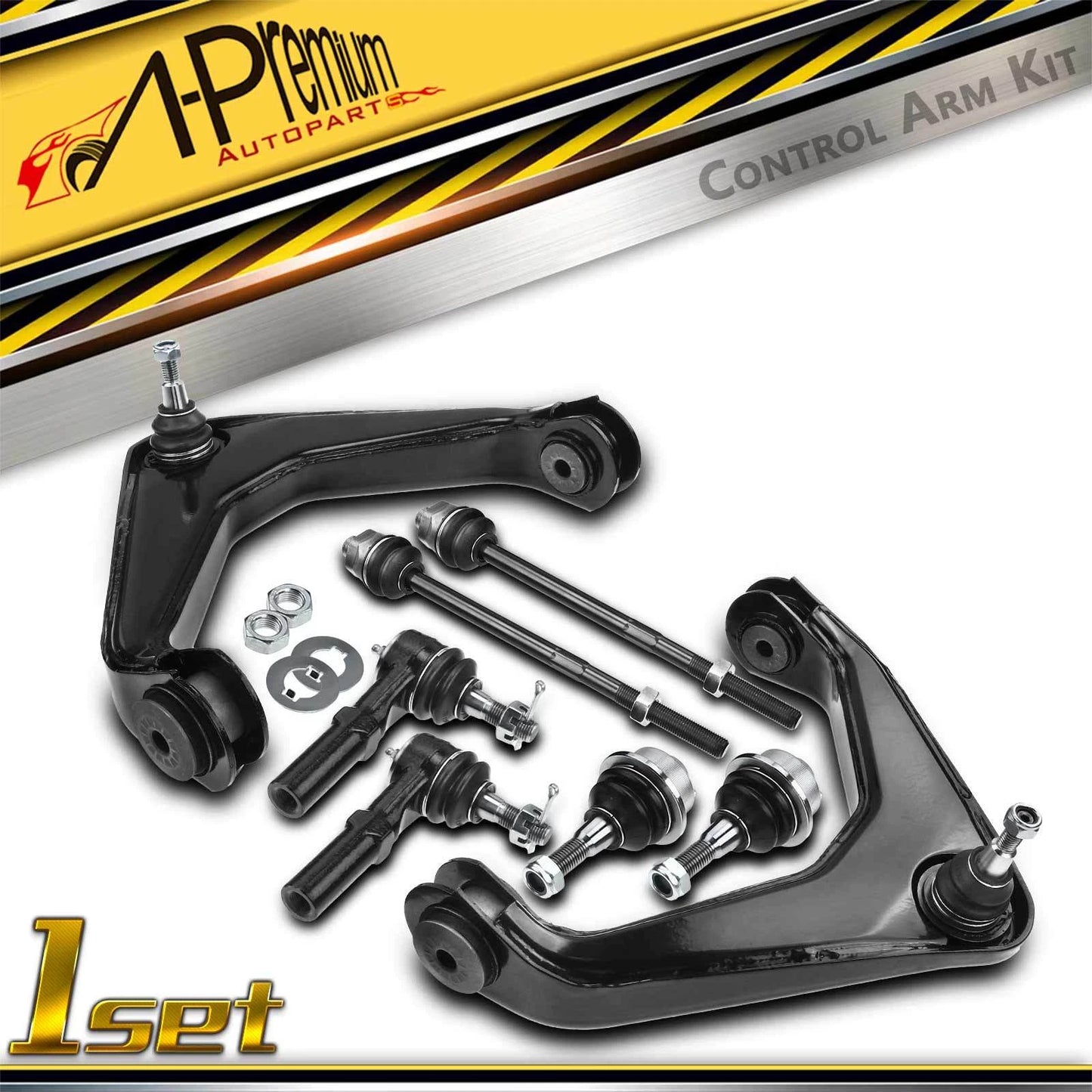 8x Control Arm Ball Joint Tie Rod End for Chevy Silverado 1500 HD (2001–2006)