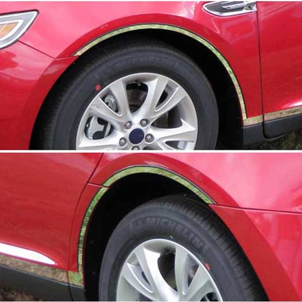 Chrome Fender Trim w Gasket Cut to Rocker for Ford Taurus (2010–2019)