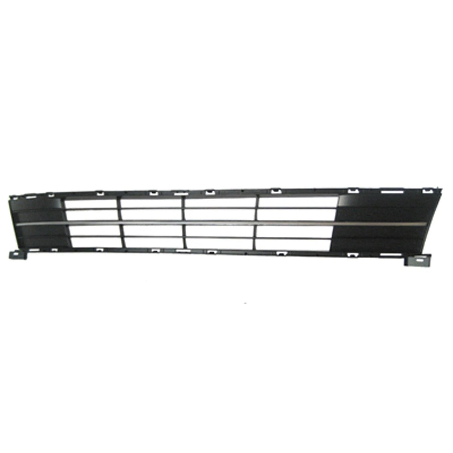 Replacement Silver Plastic Front Bumper Cover Grille w/Silver Molding