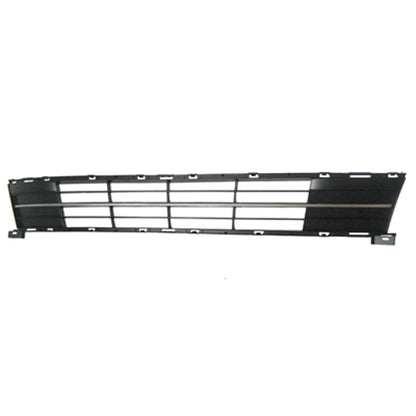 Replacement Silver Plastic Front Bumper Cover Grille w/Silver Molding